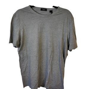Theory Light Gray And Blue Short Sleeve Tee Size L